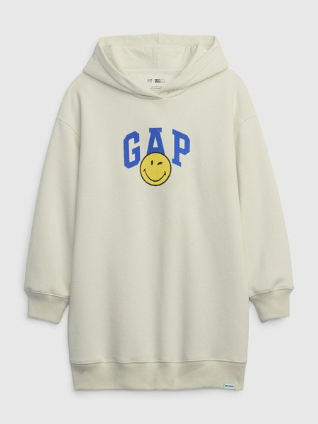 GAP Detské mikinové šaty Gap × SmileyWorld® GAP