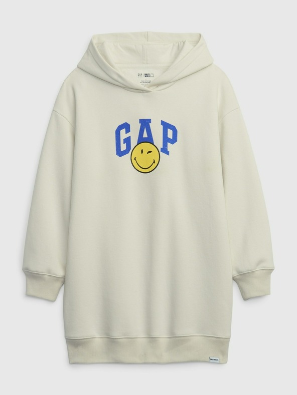 GAP Detské mikinové šaty Gap × SmileyWorld® GAP