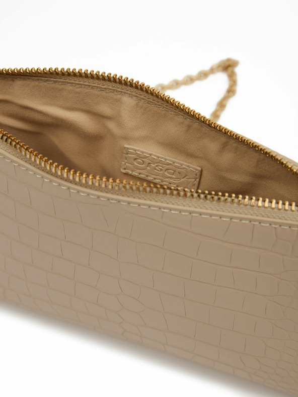 Orsay Béžová dámska kabelka s krokodílím vzorom ORSAY