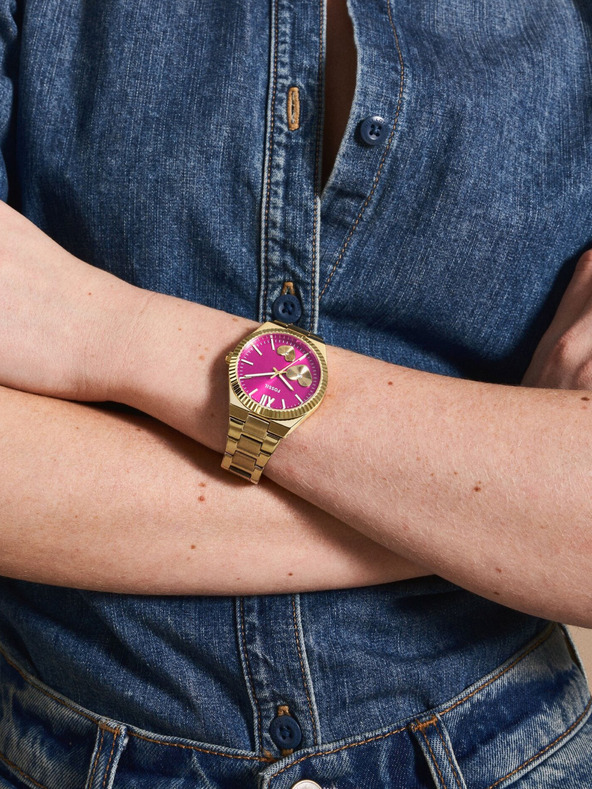 Fossil Pánske okrúhle hodinky Diesel Mega Chief