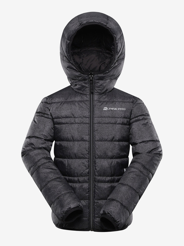 ALPINE PRO Detská obojstranná bunda hi-therm ALPINE PRO DOUWO čierna