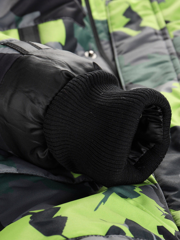 ALPINE PRO Zeleno-sivá dievčenská bunda s membránou PTX Alpine Pro Werdo