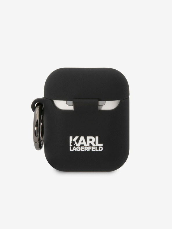 Karl Lagerfeld 3D Logo NFT Choupette Head Silikónové puzdro pre Airpods 1/2 čierne Karl Lagerfeld