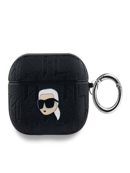 Karl Lagerfeld Karl Lagerfeld PU Embossed Karl Head Case pre AirPods Pro Black