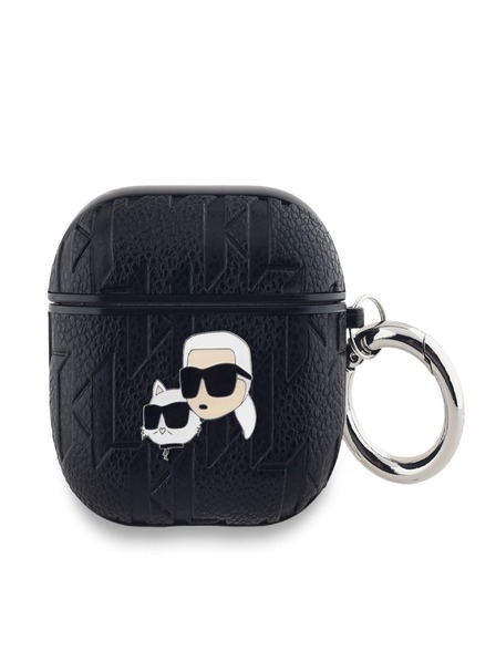 Karl Lagerfeld Karl Lagerfeld PU Embossed Karl and Choupette Heads Case pre AirPods 3 Black