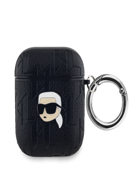 Karl Lagerfeld Karl Lagerfeld PU Embossed Karl Head Case pre AirPods 1/2 Black