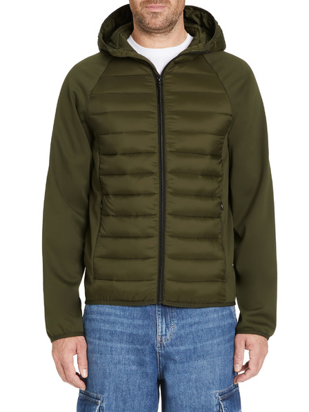 Celio Khaki pánska bunda s kapucou Celio Jushellsl