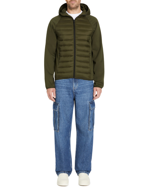 Celio Khaki pánska bunda s kapucou Celio Jushellsl