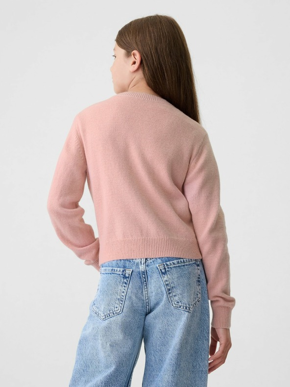 GAP Detský crop kardigán CashSoft GAP