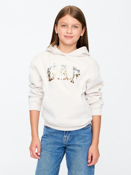 GAP Detská mikina s logom a fleece GAP
