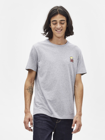 Celio Svetlosivé tričko Celio Lsebar