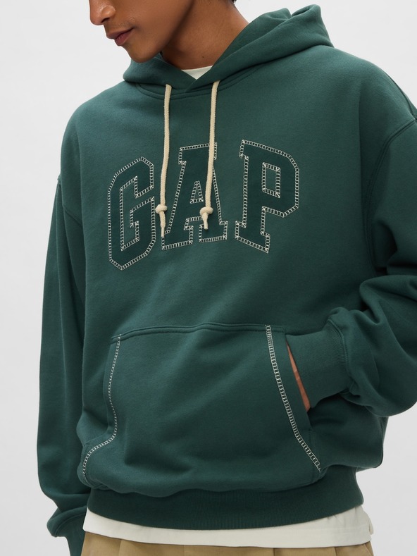 GAP Oversize mikina Stitch s logom GAP