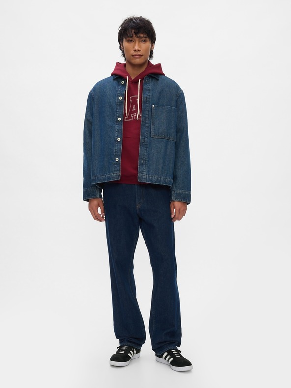 GAP Oversize mikina Stitch s logom GAP
