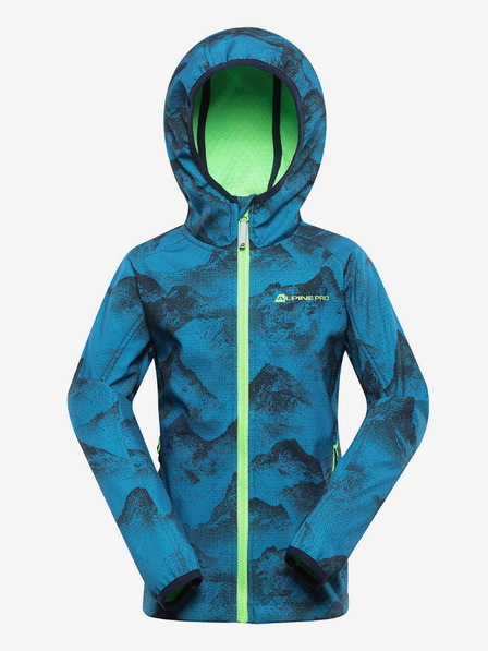 ALPINE PRO Modrá detská softshellová bunda s membránou Alpine Pro Ezoro