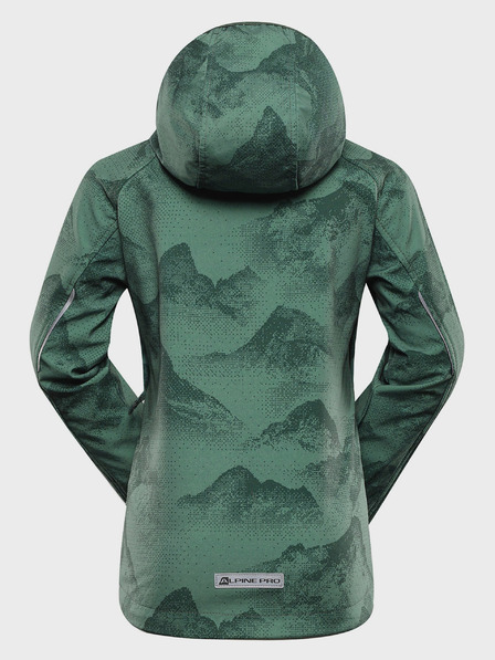 ALPINE PRO Zelená detská softshellová bunda s membránou Alpine Pro Ezoro