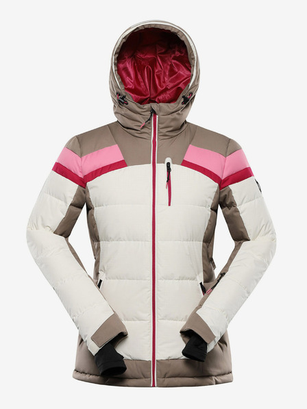 ALPINE PRO Dámska páperová lyžiarska bunda s membránou ptx ALPINE PRO FERERA creme