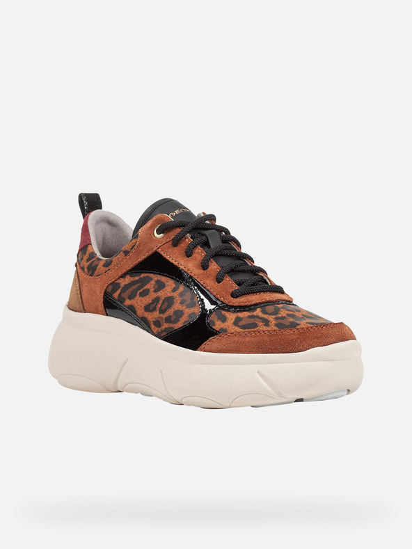 Geox Hnedé dámske tenisky Geox Nebula 2.0 X