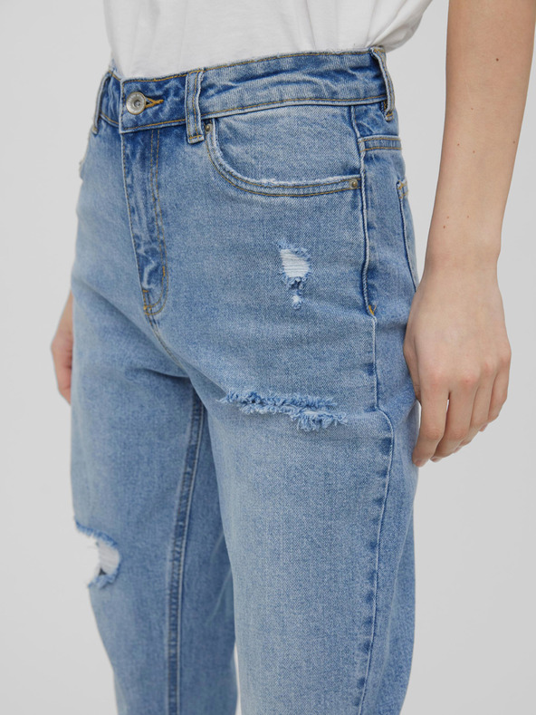 Vero Moda Modré džínsy rovného strihu VERO MODA