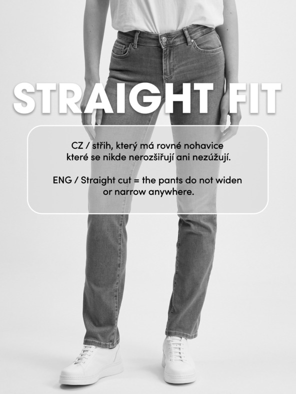 Vero Moda Modré džínsy rovného strihu VERO MODA
