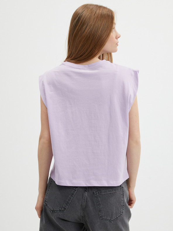 Vero Moda Svetlofialové dámske základné tričko VERO MODA Panna