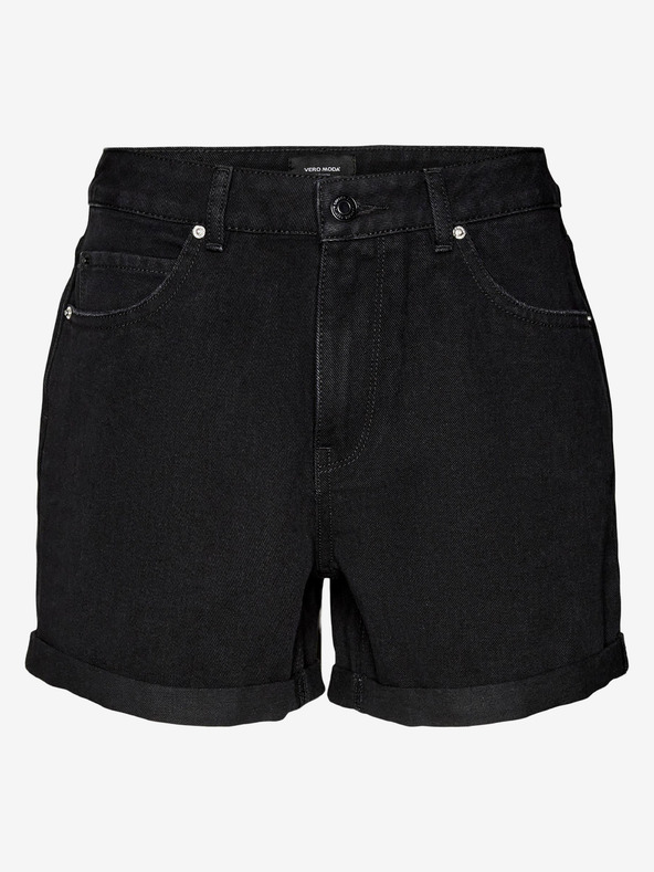 Vero Moda Čierne dámske džínsové šortky VERO MODA Zuri