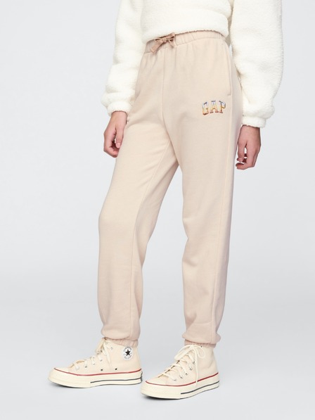 GAP Detské tepláky fleece logo army GAP