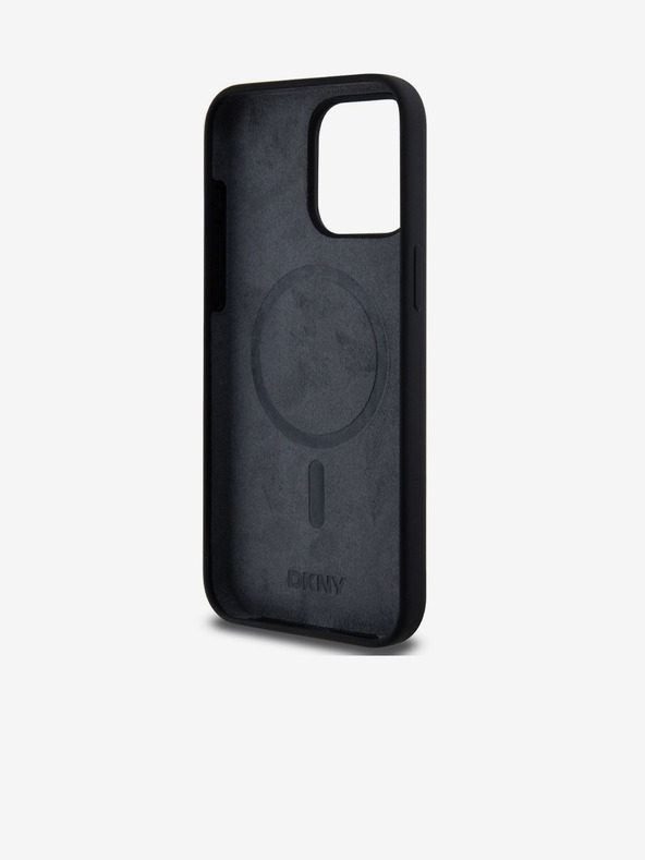 DKNY Liquid Silicone Arch Logo MagSafe zadný kryt pre iPhone 14 Pro Black DKNY