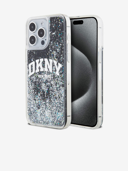 DKNY Zadný kryt Liquid Glitter Arch Logo pre iPhone 13 Pro Max Black DKNY