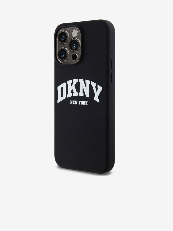 DKNY Liquid Silicone Arch Logo MagSafe zadný kryt pre iPhone 14 Pro Max Black DKNY