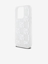 DKNY Liquid Glitter Checkered Pattern Zadný kryt pre iPhone 15 Pro Transparent DKNY