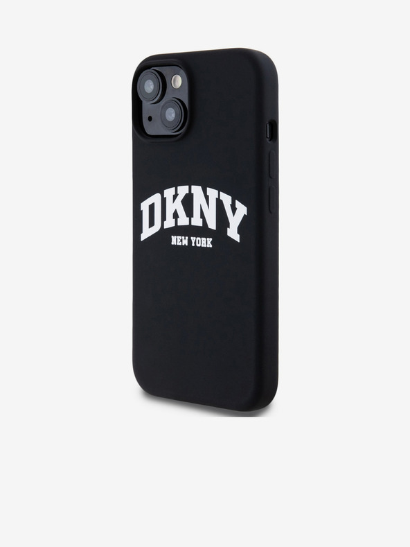 DKNY Liquid Silicone Arch Logo MagSafe zadný kryt pre iPhone 15 Black DKNY