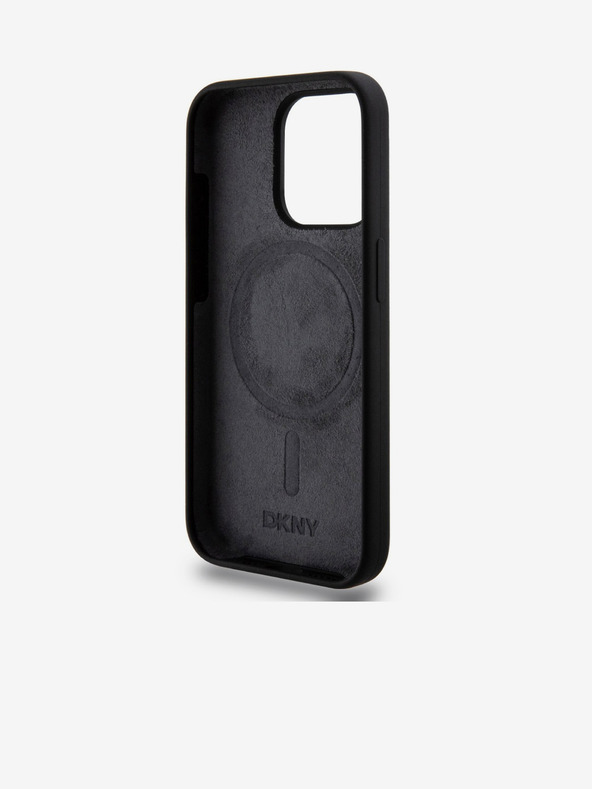 DKNY Liquid Silicone Arch Logo MagSafe zadný kryt pre iPhone 15 Pro Black DKNY
