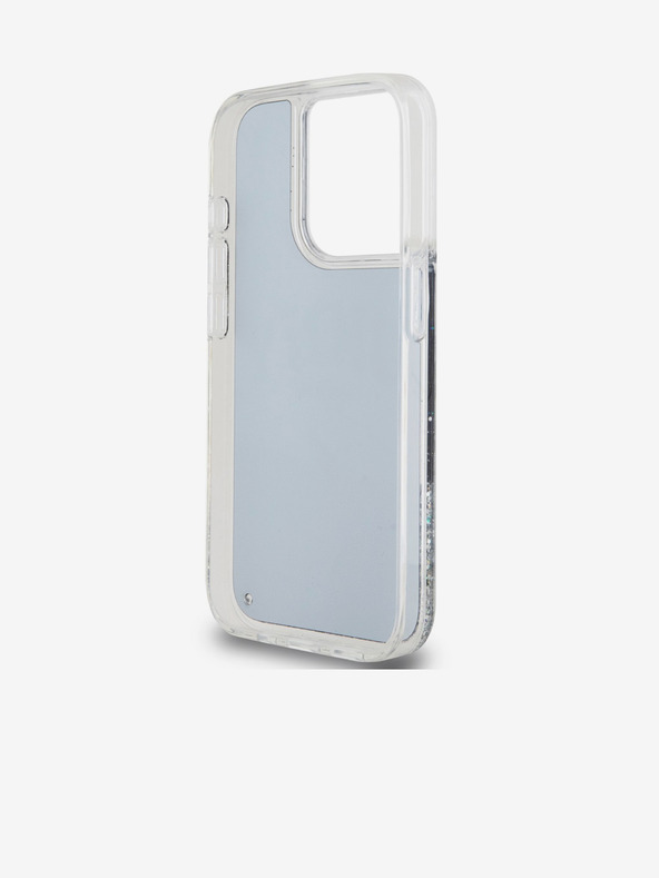 DKNY Liquid Glitter Arch Logo Zadný kryt pre iPhone 15 Pro Black DKNY