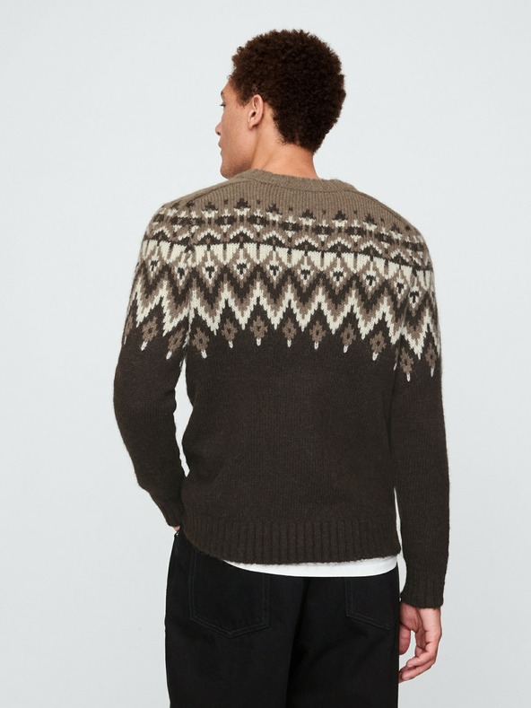 GAP Sveter s prímesou vlny Fair Isle GAP