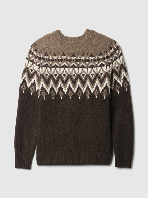 GAP Sveter s prímesou vlny Fair Isle GAP
