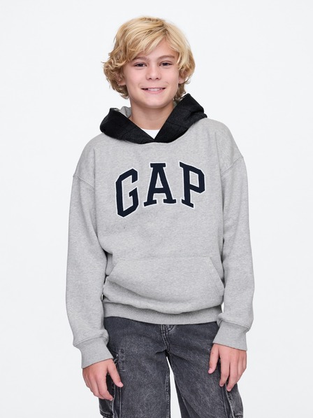 GAP Detská mikina s logom a fleece GAP