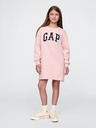 GAP Detské oversize mikinové šaty s logom GAP