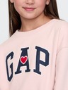 GAP Detské oversize mikinové šaty s logom GAP
