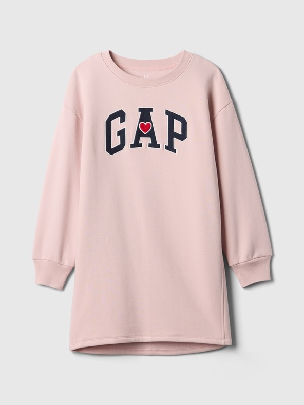 GAP Detské oversize mikinové šaty s logom GAP