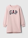 GAP Detské oversize mikinové šaty s logom GAP
