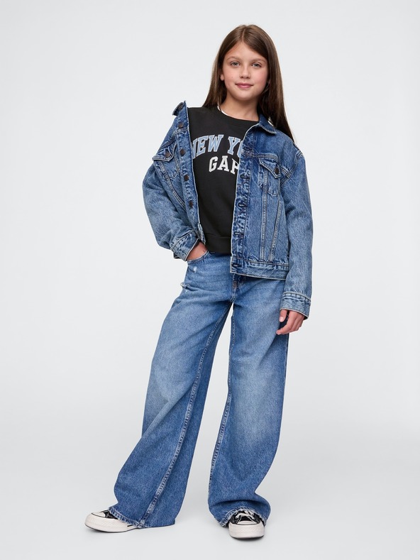 GAP Detská oversize mikina s logom GAP