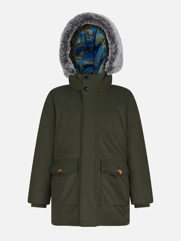 Geox Khaki chlapčenská bunda Geox Norwolk