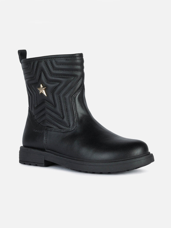 Geox Čierne dievčenské členkové topánky Geox Eclair