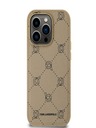 Karl Lagerfeld PU Karl Heads Pattern Magsafe zadný kryt pre iPhone 14 Pro Max Beige Karl Lagerfeld