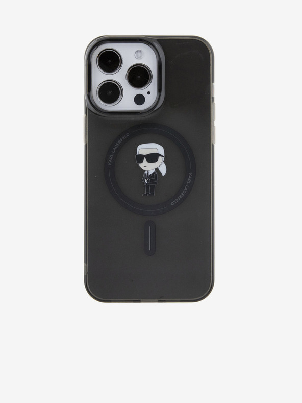 Karl Lagerfeld IML Ikonik MagSafe zadný kryt pre iPhone 15 Pro Max čierny Karl Lagerfeld