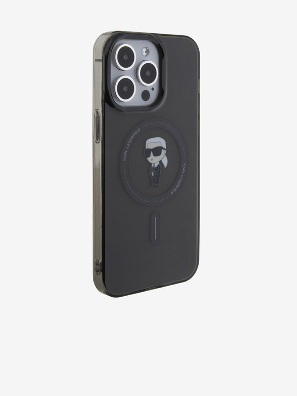 Karl Lagerfeld IML Ikonik MagSafe zadný kryt pre iPhone 15 Pro Max čierny Karl Lagerfeld
