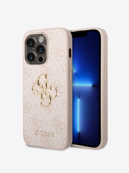Guess Guess PU 4G Metal Logo Back Cover pre iPhone 15 Pro Max Pink