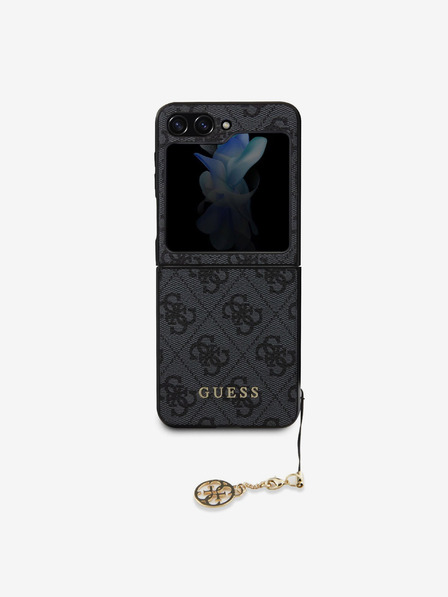 Guess 4G Charm Zadní Kryt pro Samsung Galaxy Z Flip 5 Grey Obal na telefón