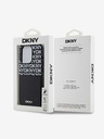 DKNY PU kožený zadný kryt s opakovaným vzorom vrecka na karty pre iPhone 14 Pro čierny DKNY