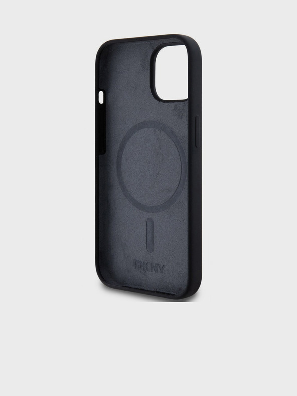DKNY Liquid Silicone Arch Logo MagSafe zadný kryt pre iPhone 11 Black DKNY